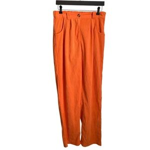 Orange Corduroy Pants Size Large Costume Pants Halloween Back Elastic Waist